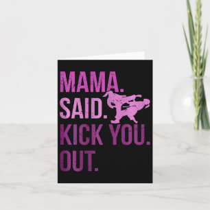 Taekwondo Girls Kids Karate Martial Arts Card