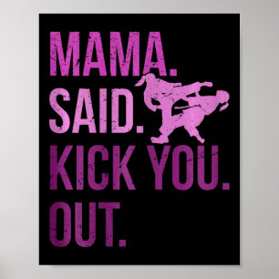 Taekwondo Girls Kids Karate Martial Arts  Poster