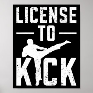 Taekwondo Girls Kids Karate Martial Arts  Poster