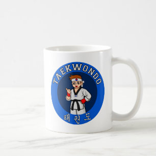 taekwondo guy badge coffee mug
