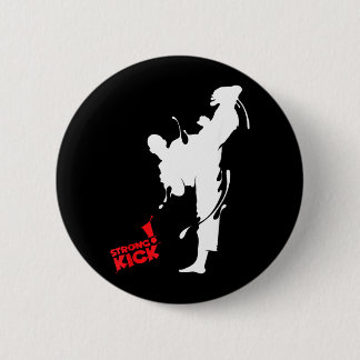 Taekwondo Instructor Martial Arts Karate Fighter 6 Cm Round Badge
