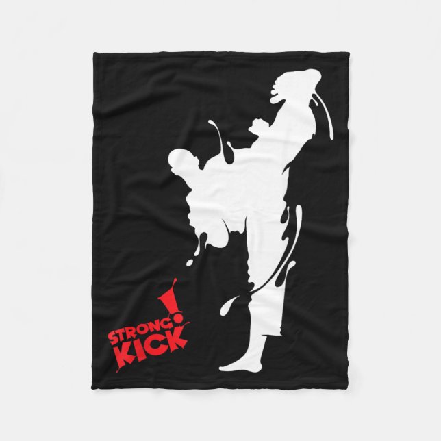 Taekwondo Instructor Martial Arts Karate Fighter Fleece Blanket (Front)