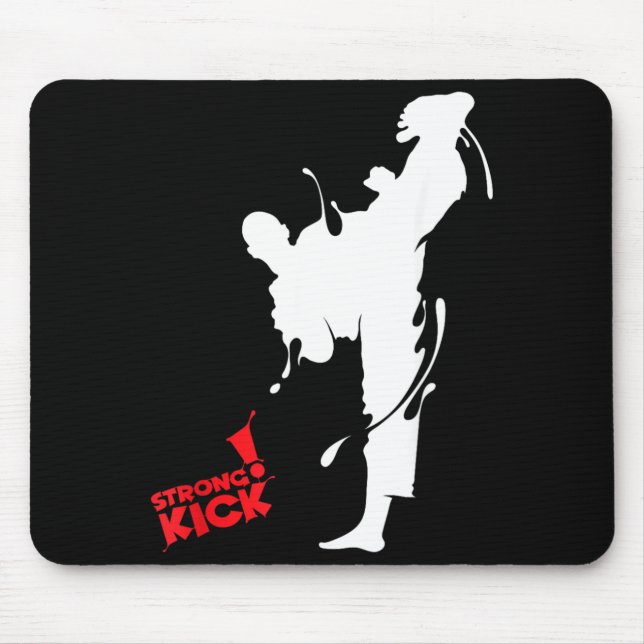 Taekwondo Instructor Martial Arts Karate Fighter Mouse Pad (Front)