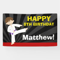 Taekwondo Karate Purple Belt Boy Birthday