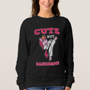 Taekwondo Karate Unicorn But Dangerous Unicorn Sweatshirt