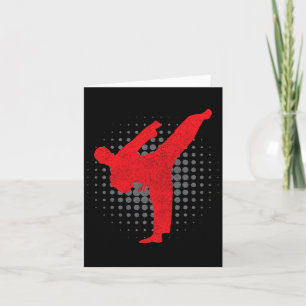 Taekwondo Kick Karate Boys Girls Martial Arts Vint Card