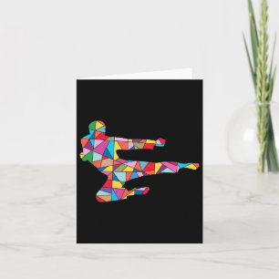 Taekwondo Kick Martial Arts Boy Men Kids Karate  Card