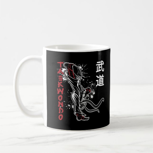 Taekwondo Kick Martial Arts Coffee Mug (Left)