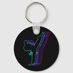 Taekwondo Kick Martial Arts Men Teens Boys Karate Key Ring