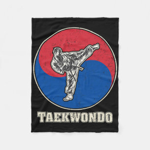 Taekwondo Kickboxing Karate Martial Art Training A Fleece Blanket