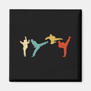 Taekwondo Kicks Retro Korean Martial Arts Men Magnet