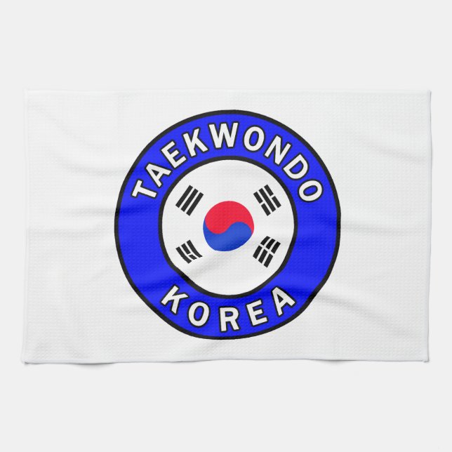 Taekwondo Korea Tea Towel (Horizontal)