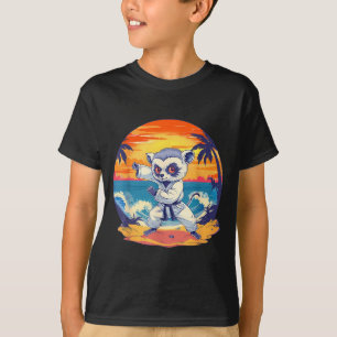 Taekwondo Lemur Kickboxing Animall Jiu-Jitsu Kung T-Shirt