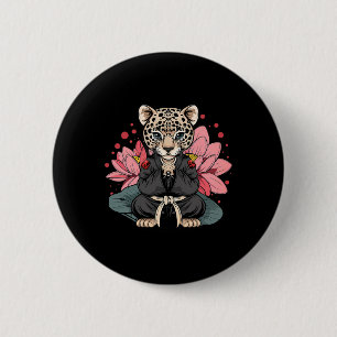 Taekwondo Leopard Kickboxing Animall Jiu-jitsu Kun 6 Cm Round Badge