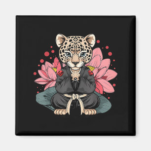 Taekwondo Leopard Kickboxing Animall Jiu-Jitsu Magnet