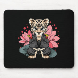 Taekwondo Leopard Kickboxing Animall Jiu-Jitsu Mouse Pad