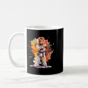 Taekwondo Lion Artwork Kickboxing Jiu-Jitsu Lion Coffee Mug