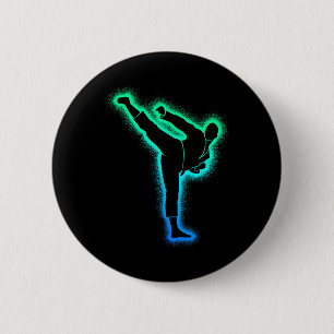 Taekwondo Martial Arts Dad Men Boys Karate  6 Cm Round Badge