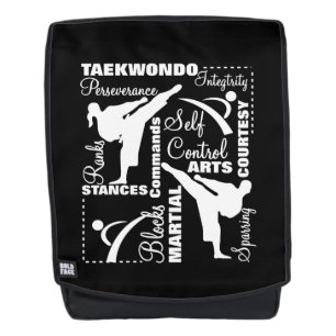 Taekwondo Martial Arts Sports Terminology Backpack