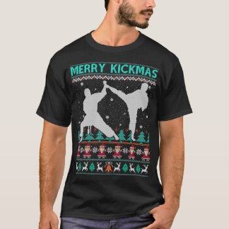 Taekwondo Merry Kickmas Christmas Martial Funny Ar T-Shirt