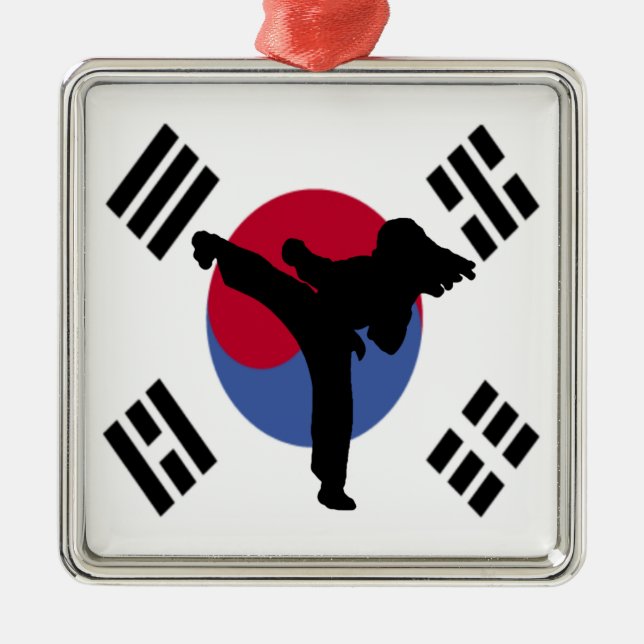 Taekwondo Metal Tree Decoration (Front)