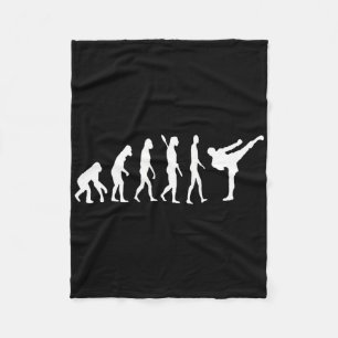 Taekwondo Mma Evolution Judo Kung Fu Tkw Kickboxin Fleece Blanket