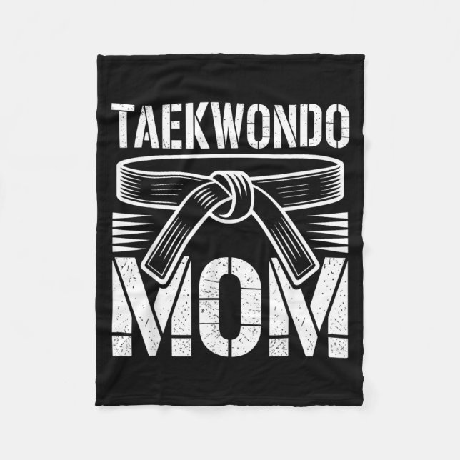 Taekwondo Mum Fleece Blanket (Front)