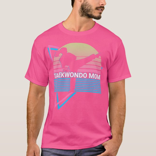 Taekwondo Mum Karate Retro T-Shirt (Front)