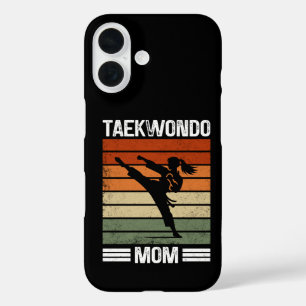 Taekwondo Mum Retro Martial Arts Mum Gift iPhone 16 Case