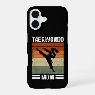 Taekwondo Mum Retro Martial Arts Mum Gift iPhone 16 Case
