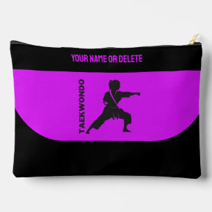 Taekwondo Player, Birthday Gift, Team Karate Accessory Pouch