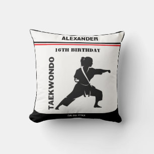 Taekwondo Player, Birthday Gift, Team Karate Cushion
