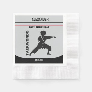 Taekwondo Player, Birthday Gift, Team Karate Napkin