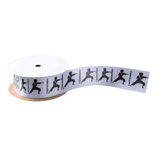Taekwondo Player, Birthday Gift, Team Karate  Satin Ribbon (Spool)