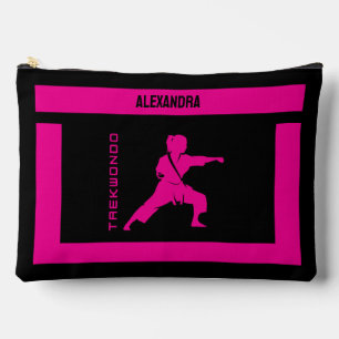 Taekwondo Player Girl, Birthday Gift, Women Karate Accessory Pouch