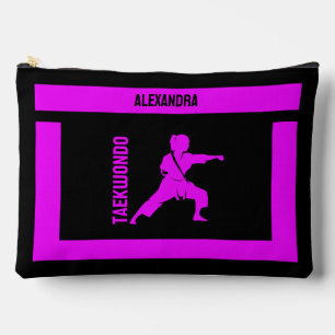 Taekwondo Player Girl, Birthday Gift, Women Karate Accessory Pouch