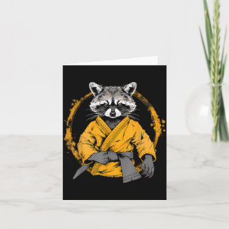 Taekwondo Racoon Kickboxing Animall Jiu-Jitsu Card