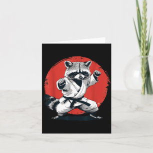 Taekwondo Racoon Kickboxing Animall Jiu-Jitsu Card