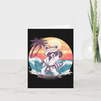 Taekwondo Racoon Kickboxing Animall Jiu-Jitsu Card