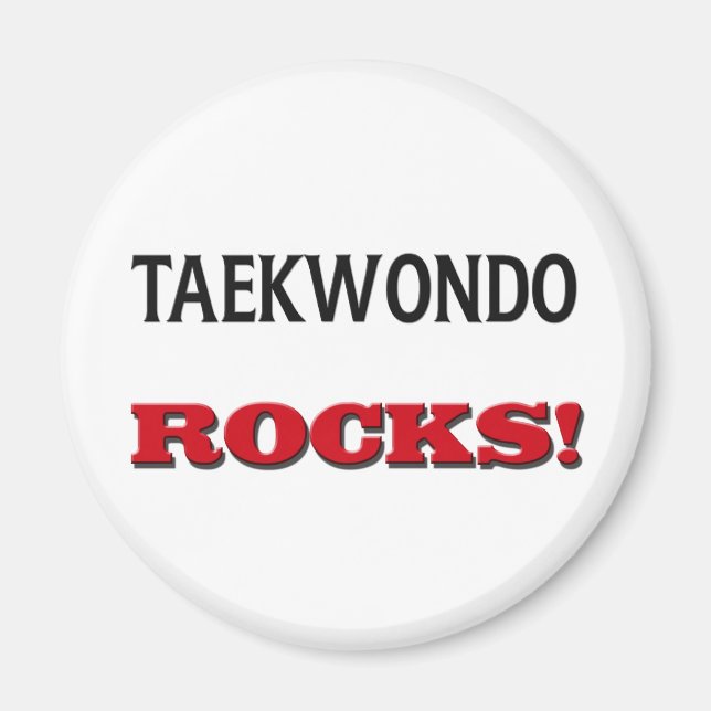 Taekwondo Rocks Magnet (Front)