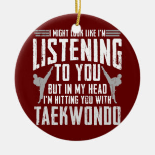 Taekwondo Self Defence Martial Arts Korean Ceramic Tree Decoration