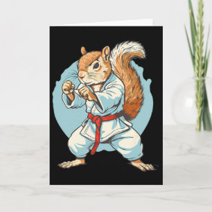 Taekwondo Squirrel Kung Fu Kickboxing Karate Marti Card
