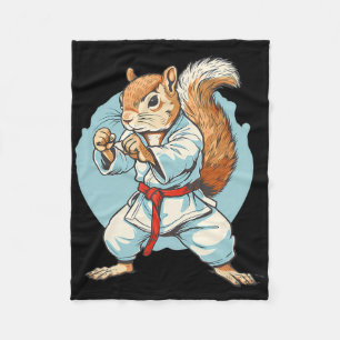 Taekwondo Squirrel Kung Fu Kickboxing Karate Marti Fleece Blanket