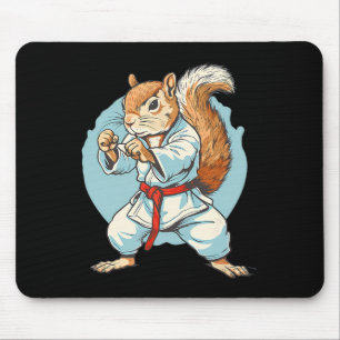 Taekwondo Squirrel Kung Fu Kickboxing Karate Marti Mouse Pad