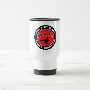 Taekwondo Tenets Circle Travel Mug