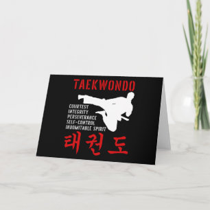 Taekwondo Tenets Martial Arts Card
