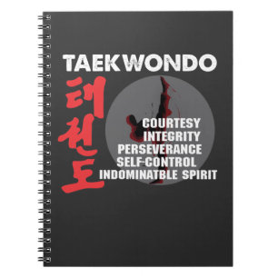 Taekwondo Tenets Martial Arts Tae kwon do Notebook