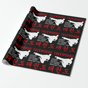 Taekwondo Tenets Martial Arts Wrapping Paper