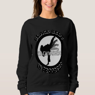 Taekwondo Tshirt Funny Girls Black Belt In Progres