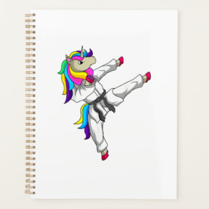 Taekwondo Unicorn Tae Kwon Do Martial Art Student Planner